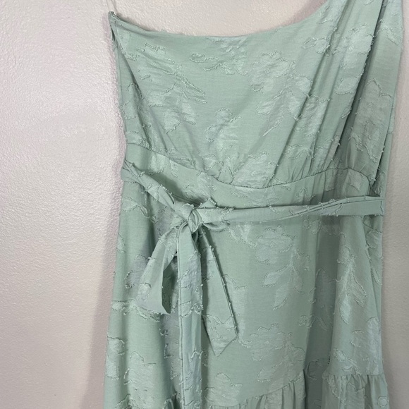 Hyfve Women’s Textured Floral Tiered Sleeveless One Shoulder Midi Dress Medium - Picture 4 of 12